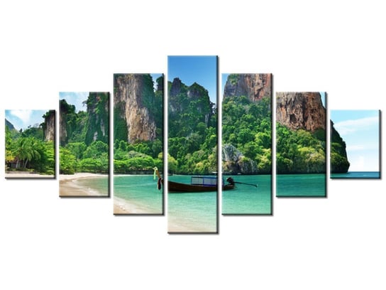 Obraz, Plaża w Tajlandii, 7 elementów, 210x100 cm Oobrazy