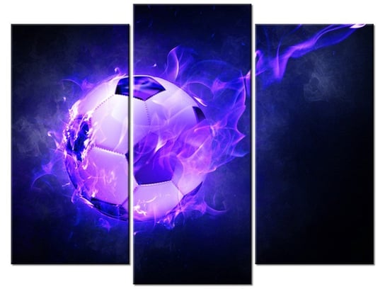 Obraz Płonąca piłka, 3 elementy, 90x70 cm Oobrazy