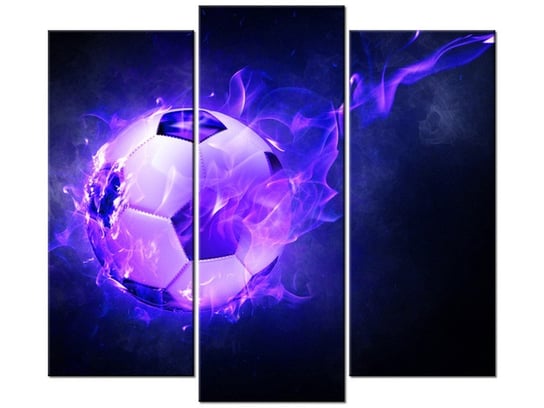 Obraz Płonąca piłka, 3 elementy, 90x80 cm Oobrazy