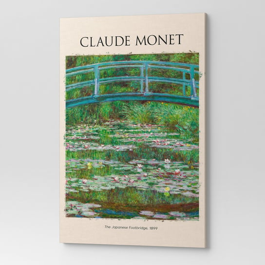 Obraz Płótno Claude Monet Most Nad Stawem Z Liliami Wodnymi Rep00037 50X70 Wave Print