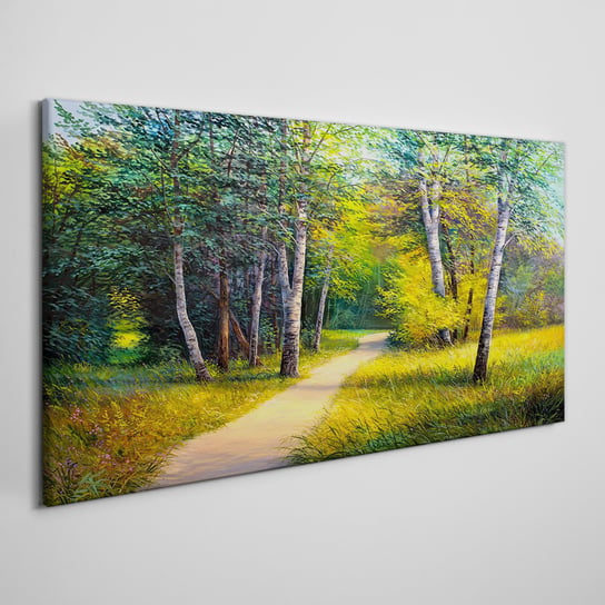 Obraz płótno Drzewa przyroda droga trawa 100x50 cm Coloray