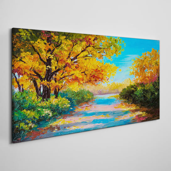 Obraz płótno Drzewa ścieżka jesień natura 100x50 Coloray