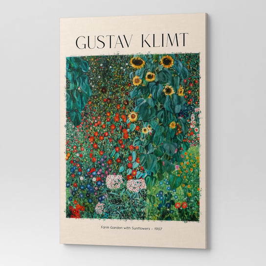 Obraz  Płótno Gustav Klimt Ogród Wiejski Ze Słonecznikami Rep00006 50X70 Wave Print