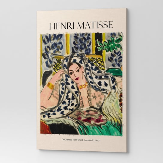 Obraz Płótno Henri Matisse Odalisque Z Czarnym Fotelem Rep00071 50X70 Wave Print