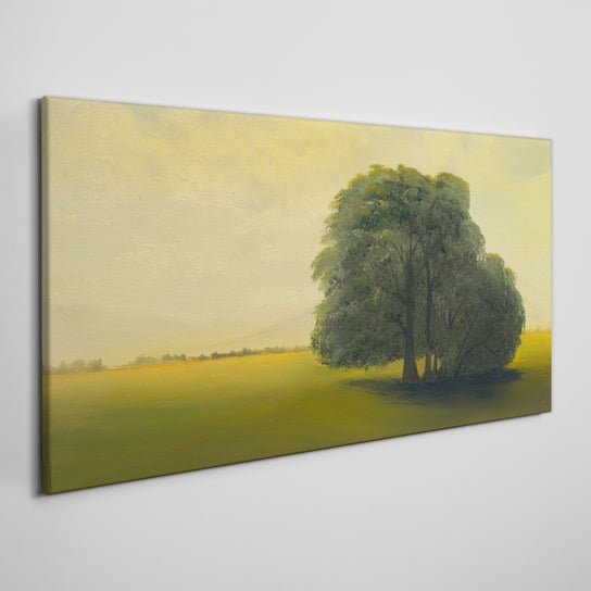 Obraz płótno Malarstwo drzewa niebo pole 100x50 cm Coloray
