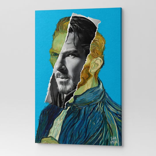 Obraz płótno na ścianę do salonu pokoju Van Gogh niebieski POP00074 70X100 Wave Print