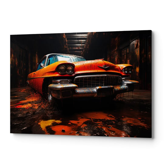 Obraz płótno na ścianę do salonu sypialni AUTO POMARAŃCZ CARS00045 50x70 Wave Print