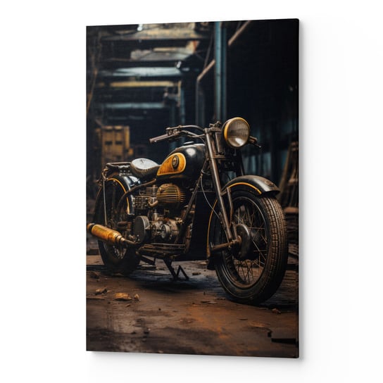 Obraz płótno na ścianę do salonu sypialni MOTOCYKL GARAŻ CARS00123 50x70 Wave Print