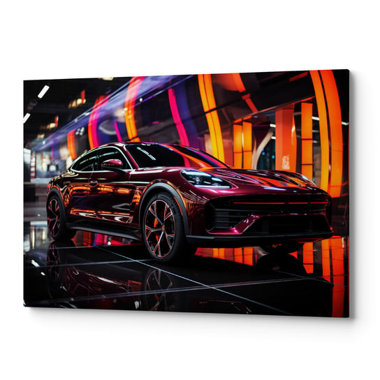 Obraz płótno na ścianę do salonu sypialni SAMOCHÓD CIEMNY CARS00063 60x90 Wave Print