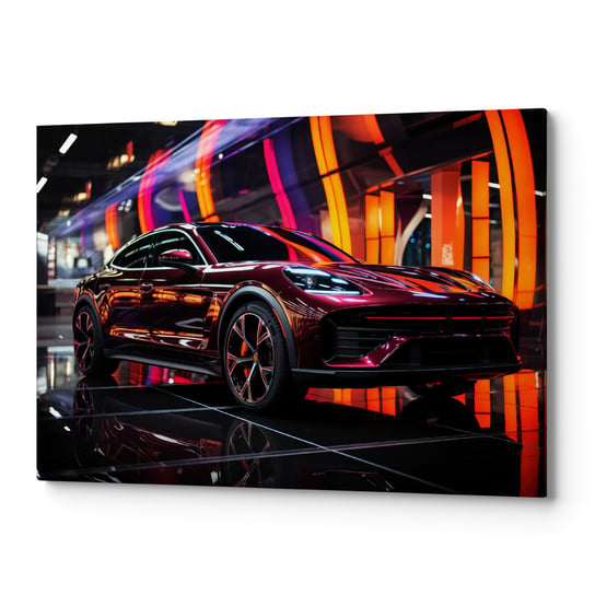 Obraz płótno na ścianę do salonu sypialni SAMOCHÓD CIEMNY CARS00063 70x100 Wave Print