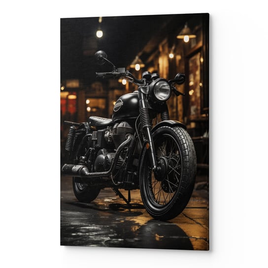 Obraz płótno na ścianę salon sypialnia MOTOCYKL CZARNY CARS00263 70x100 Wave Print