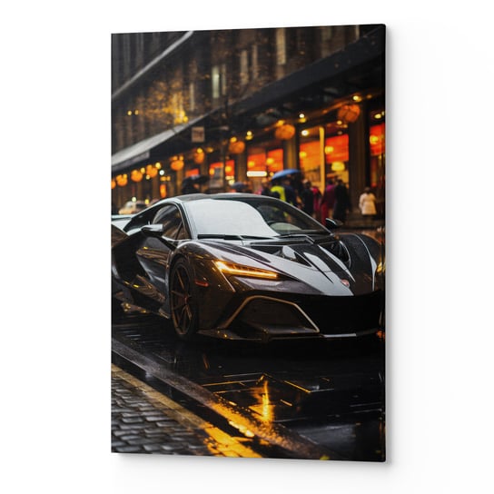 Obraz płótno na ścianę salon sypialnia SAMOCHÓD CZARNY CARS00201 50x70 Wave Print