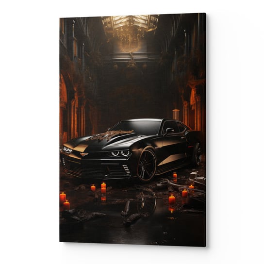 Obraz płótno na ścianę salon sypialnia SAMOCHÓD CZARNY CARS00502 50x70 Wave Print