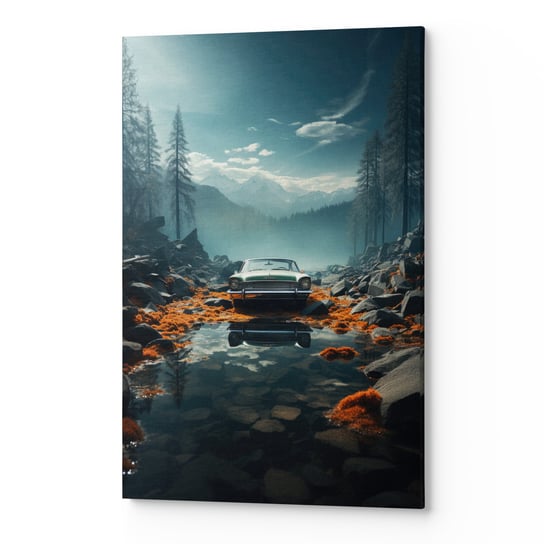 Obraz płótno na ścianę salon sypialnia SAMOCHÓD RETRO GÓRY CARS00284 30x40 Wave Print