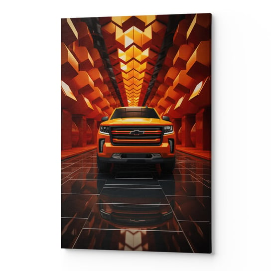 Obraz płótno na ścianę salon sypialnia SAMOCHÓD ŻÓŁTY CARS00302 60x90 Wave Print