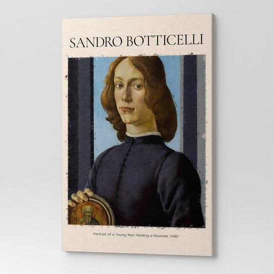 Obraz Płótno Sandro Botticelli Portret Młodego Mężczyzny Rep00089 50X70 Wave Print
