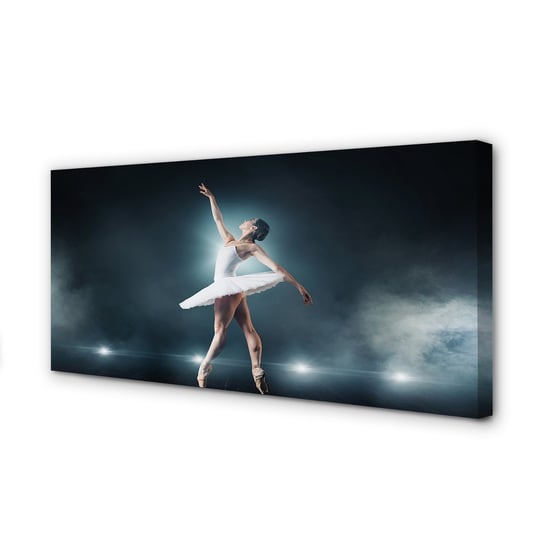 Obraz płótno TULUP Biała sukienka balet kobieta, 120x60 cm Tulup