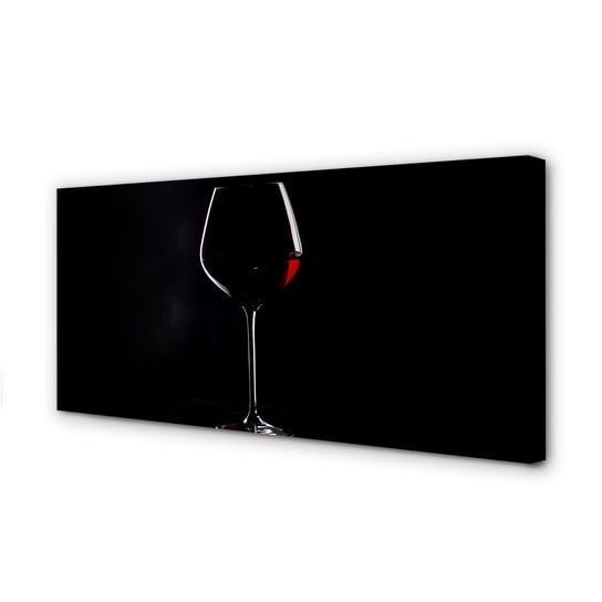 Obraz płótno TULUP Czarne tło kieliszek z winem, 120x60 cm Tulup