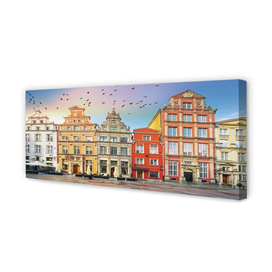 Obraz płótno TULUP Gdańsk Stare miasto budynki, 125x50 cm Tulup