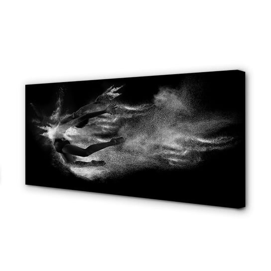Obraz płótno TULUP Kobieta balet dym szare tło, 100x50 cm cm Tulup