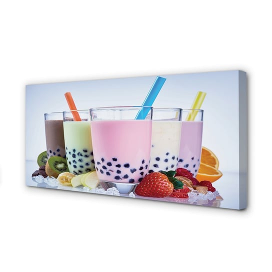 Obraz płótno TULUP Koktajle mleczne z owocami, 120x60 cm Tulup