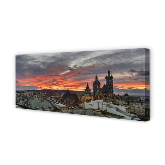 Obraz płótno TULUP Kraków Zachód słońca panorama, 125x50 cm Tulup