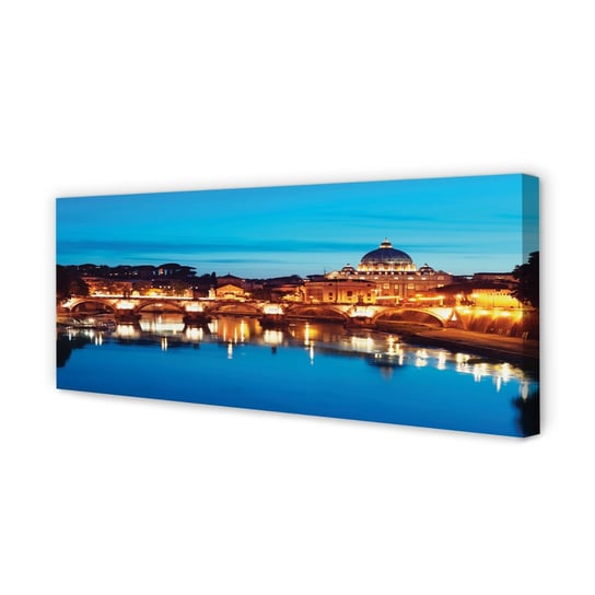 Obraz płótno TULUP na ramie Rzym Rzeka mosty, 125x50 cm Tulup