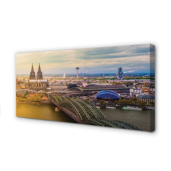 Obraz płótno TULUP Niemcy Rzeka panoramy mosty, 120x60 cm Tulup