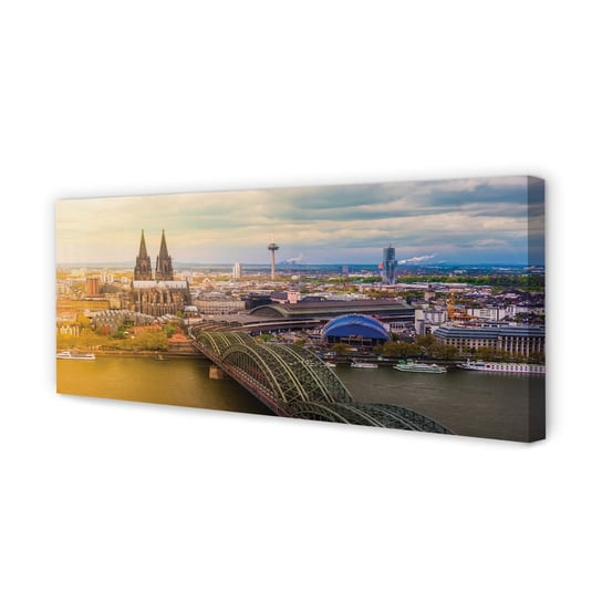 Obraz płótno TULUP Niemcy Rzeka panoramy mosty, 125x50 cm Tulup