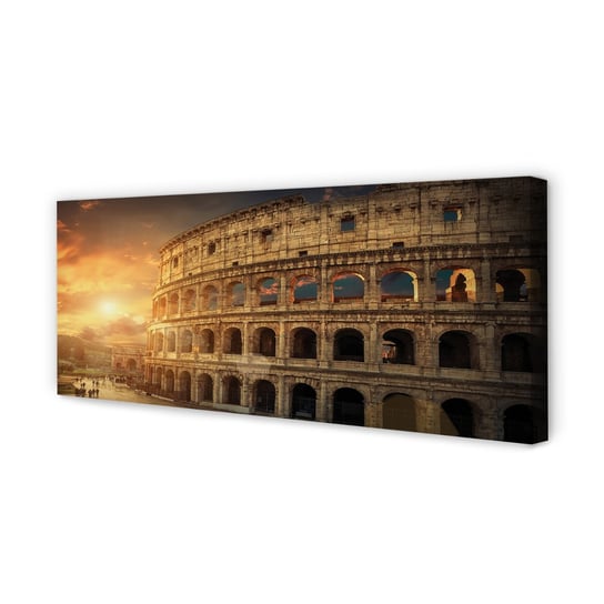 Obraz płótno TULUP Rzym Koloseum zachód słońca, 125x50 cm Tulup