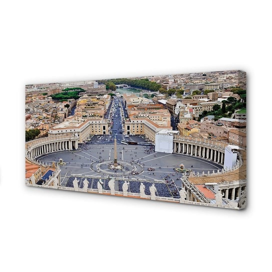 Obraz płótno TULUP Rzym Watykan plac panorama, 120x60 cm Tulup