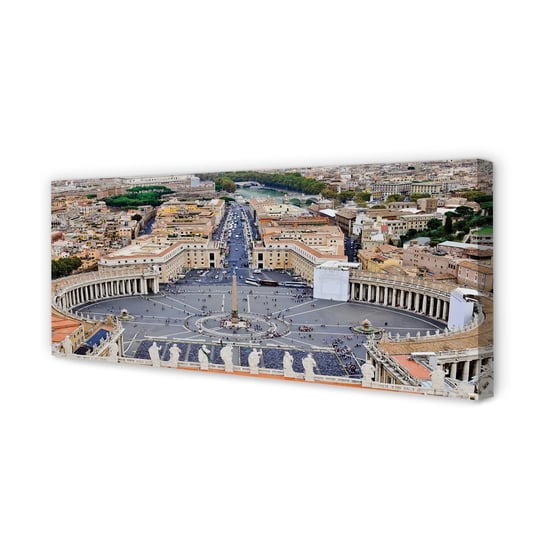 Obraz płótno TULUP Rzym Watykan plac panorama, 125x50 cm Tulup