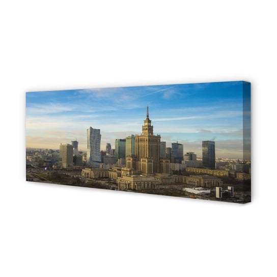 Obraz płótno TULUP Warszawa Panorama wieżowce, 125x50 cm Tulup