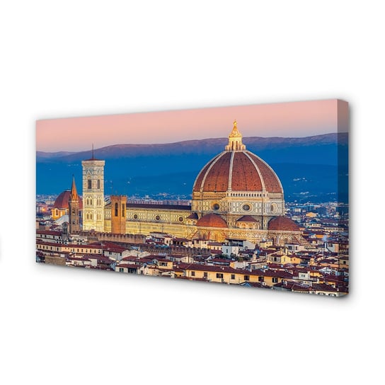 Obraz płótno TULUP Włochy Katedra panorama noc, 100x50 cm cm Tulup