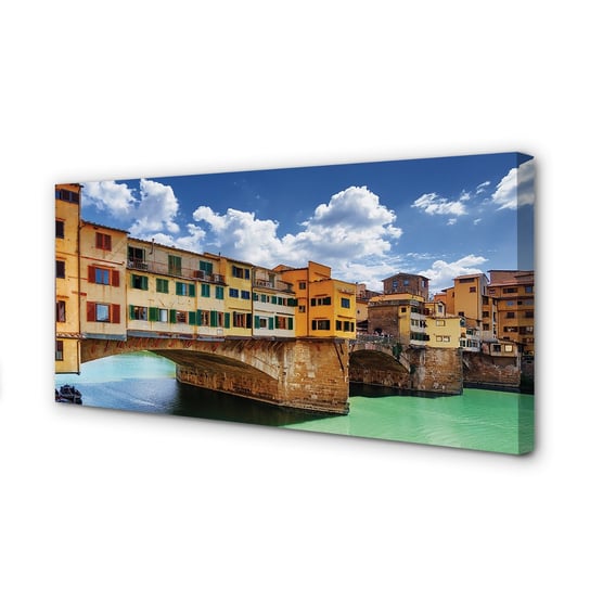 Obraz płótno TULUP Włochy Mosty rzeka budynki, 100x50 cm cm Tulup