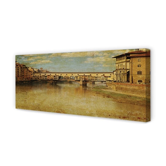 Obraz płótno TULUP Włochy Mosty rzeka budynki, 125x50 cm Tulup
