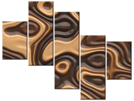 Obraz Płynna czekolada, 5 elementów, 100x75 cm Oobrazy