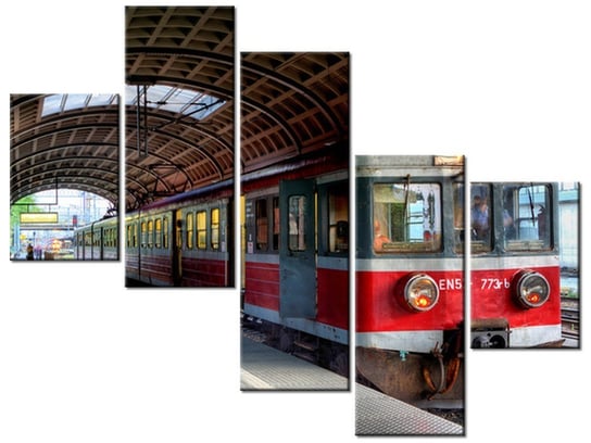 Obraz Pociąg do Piły, 5 elementów, 100x75 cm Oobrazy