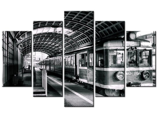 Obraz, Pociąg osobowy z Poznania do Piły, 5 elementów, 100x63 cm Oobrazy