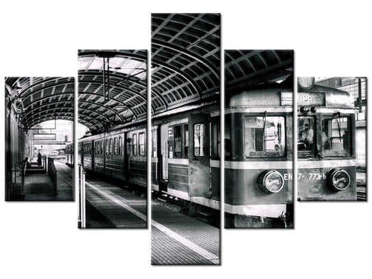 Obraz Pociąg osobowy z Poznania do Piły, 5 elementów, 100x70 cm Oobrazy