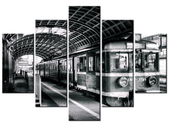 Obraz Pociąg osobowy z Poznania do Piły, 5 elementów, 150x105 cm Oobrazy