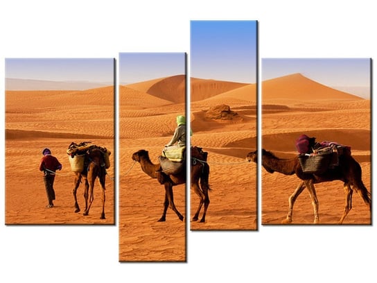 Obraz Podróż po pustyni, 4 elementy, 130x85 cm Oobrazy