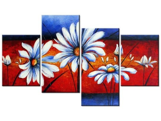 Obraz Polne kwiaty, 4 elementy, 120x70 cm Oobrazy