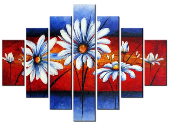Obraz Polne kwiaty, 7 elementów, 210x150 cm Oobrazy