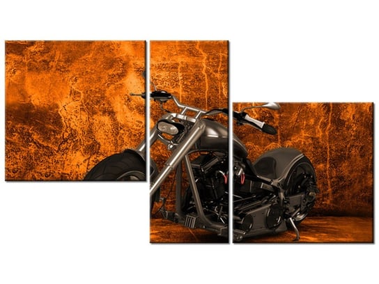 Obraz Pomarańczowe ujęcie, 3 elementy, 90x50 cm Oobrazy