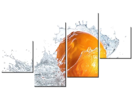 Obraz Pomarańczowy plusk, 4 elementy, 160x90 cm Oobrazy
