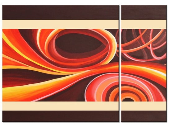 Obraz Pomarańczowy wir, 2 elementy, 70x50 cm Oobrazy