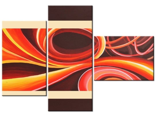 Obraz Pomarańczowy wir, 3 elementy, 100x70 cm Oobrazy
