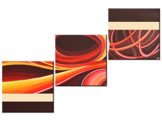 Obraz Pomarańczowy wir, 3 elementy, 120x80 cm Oobrazy