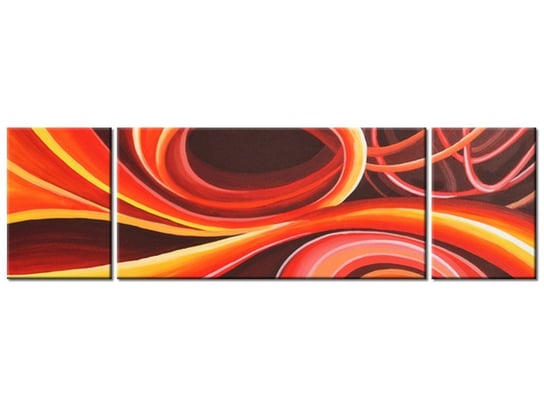 Obraz Pomarańczowy wir, 3 elementy, 170x50 cm Oobrazy